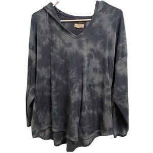 Cupio Womens Tie-Dye Hooded Sweater Size 1X